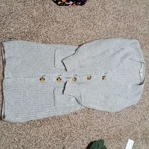 Knit oversized button up cardigan